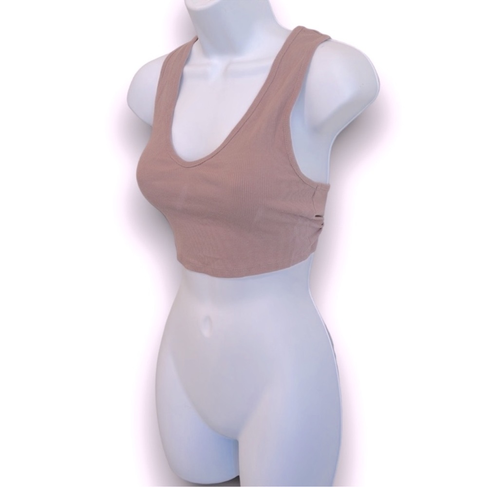 3/$15 ZARA Racerback Cropped Sleeveless V Neck Ribbed Tee